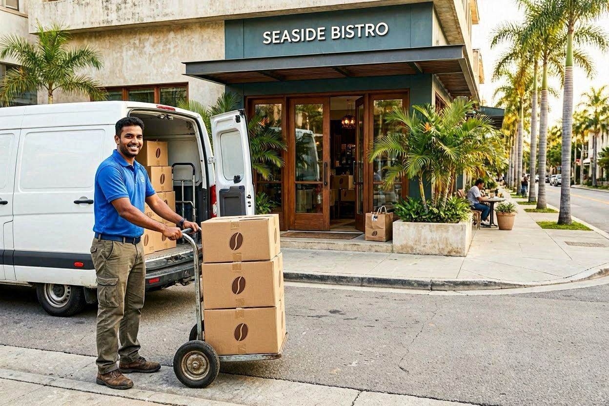 Delivery to restaurant